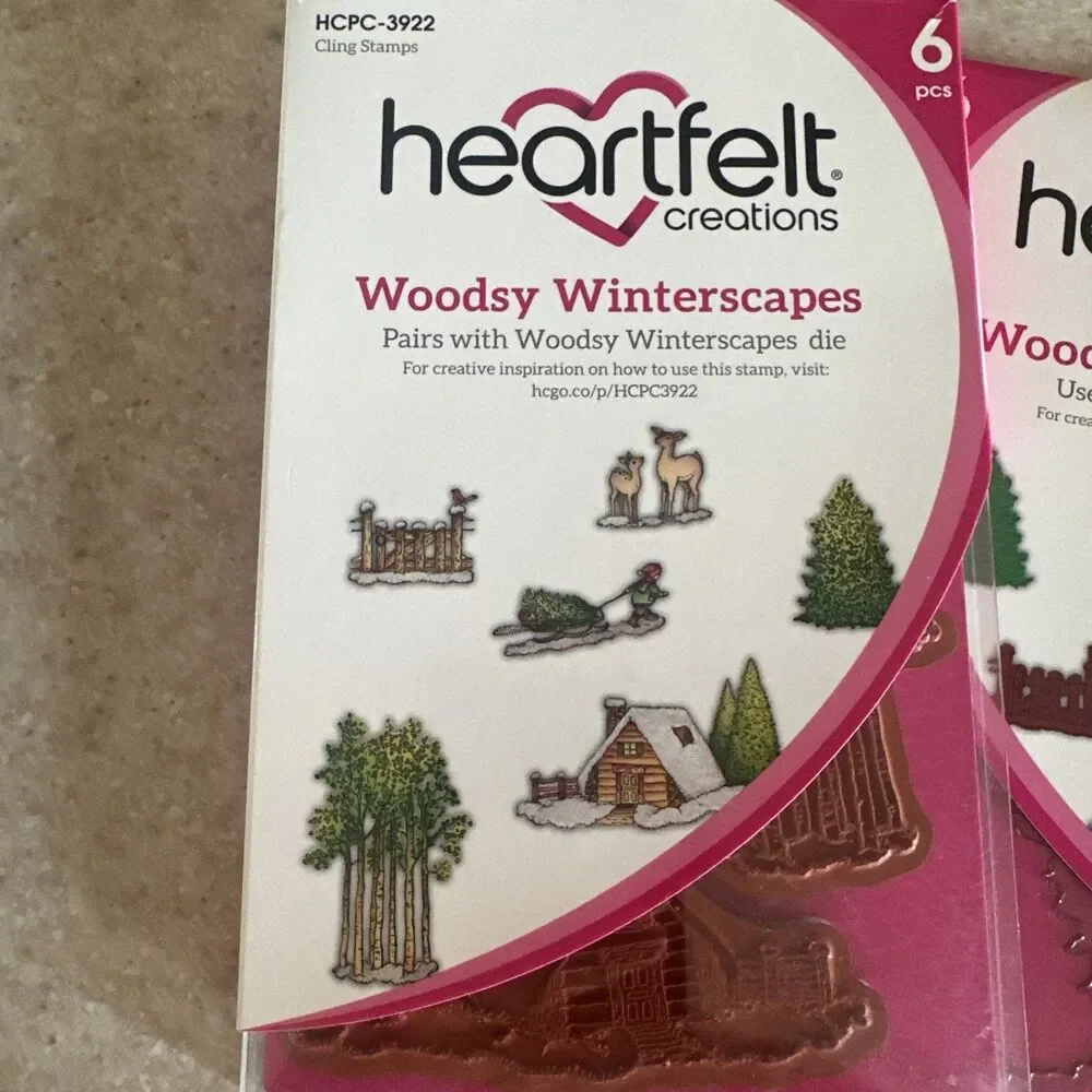 Heartfelt Creations Woodsy Winterscapes Cling Stamp and Die Set for Cardmaking
